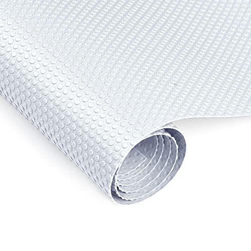 Decomira Schubladenmatte zuschneidbar 30x150 cm | Abwaschbare Schrank-Folie oder Anti-Rutsch-Matte Schubladen, Kühlschrank oder Regal | Als Unterlage für Küche oder Organizer | Weiss von Decomira