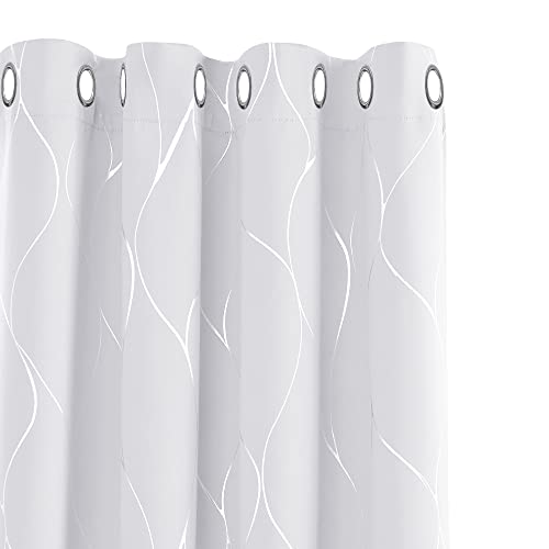 Deconovo Blickdichte Gardinen Verdunkelungsvorhänge mit Ösen Thermogardine Kälteschutz für Wohnzimmer, 245x140 cm(HöhexBreite), Silber Grau, 2er Set Deconovo Blickdichte Gardinen Verdunkelungsvorhänge mit Ösen Thermogardine Kälteschutz für Wohnzimmer, 245x140 cm(HöhexBreite), Silber Grau, 2er Set von Deconovo