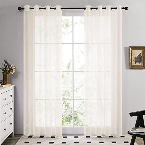 Deconovo 2 Stück Vorhang für Tür Fenster modernes Design Dekoration Wohnzimmer mit Ösen, Beige, 140 x 260 cm Deconovo 2 Stück Vorhang für Tür Fenster modernes Design Dekoration Wohnzimmer mit Ösen, Beige, 140 x 260 cm von Deconovo
