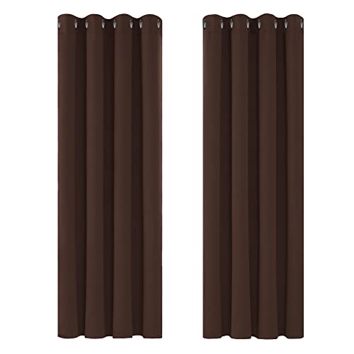 Deconovo Blickdichte Dicke Gardinen Vorhang Blickdicht Ösenvorhang Winter Extra Warm, 160x132cm(HöhexBreite), Dunkelbraun, 2er Set Deconovo Blickdichte Dicke Gardinen Vorhang Blickdicht Ösenvorhang Winter Extra Warm, 160x132cm(HöhexBreite), Dunkelbraun, 2er Set von Deconovo