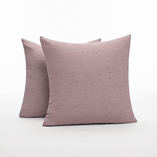 Deconovo Kissenbezug Leinen Optik Kissenhülle Kissenbezüge mit Verstecktem Reißverschluss Sofa Zierkissenhülle, 40x40 cm, Rosa Lila, 2er Set Deconovo Kissenbezug Leinen Optik Kissenhülle Kissenbezüge mit Verstecktem Reißverschluss Sofa Zierkissenhülle, 40x40 cm, Rosa Lila, 2er Set von Deconovo