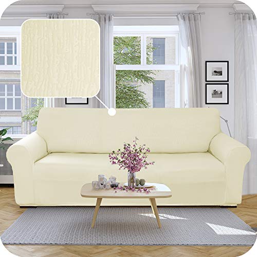 Deconovo Sofabezug elastische Sofahusse Wohnzimmer rutschfest Sofahülle Stretch Dekorativer Sofabezug Sofa Schutzhülle Schonbezug Soft Sofaschoner Möbelschutz, Beige, 185 * 83 * 89cm, 3-Sitzer Deconovo Sofabezug elastische Sofahusse Wohnzimmer rutschfest Sofahülle Stretch Dekorativer Sofabezug Sofa Schutzhülle Schonbezug Soft Sofaschoner Möbelschutz, Beige, 185 * 83 * 89cm, 3-Sitzer von Deconovo