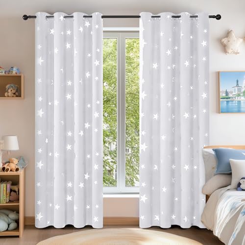 Deconovo Gardinen Verdunklungsgardinen Kälteschutz Blickdichte Vorhänge für Wohnzimmer, Vorhang Lichtundurchlässig, 138x117 cm(HöhexBreite), Silber Grau, 2er Set Deconovo Gardinen Verdunklungsgardinen Kälteschutz Blickdichte Vorhänge für Wohnzimmer, Vorhang Lichtundurchlässig, 138x117 cm(HöhexBreite), Silber Grau, 2er Set von Deconovo