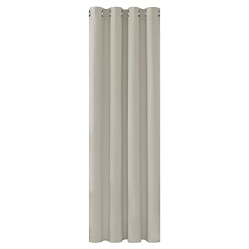 Deconovo Thermovorhang Blickdicht Verdunkelungsvorhänge Verdunkelungsvorhang ösen Dicke Thermogardine Kälteschutz warm Hitzeschutz, 183x132 cm(HöhexBreite), Hellbeige, 1 Stück von Deconovo