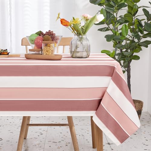 Deconovo Tischdecke Abwaschbar Tischdecken Wasserabweisende Lotuseffekt Tischwäsche pflegeleicht Tischtuch strapazierfähige für Esstisch, 130x280 cm, Ziegelrot + Rosa, 1 Stück Deconovo Tischdecke Abwaschbar Tischdecken Wasserabweisende Lotuseffekt Tischwäsche pflegeleicht Tischtuch strapazierfähige für Esstisch, 130x280 cm, Ziegelrot + Rosa, 1 Stück von Deconovo