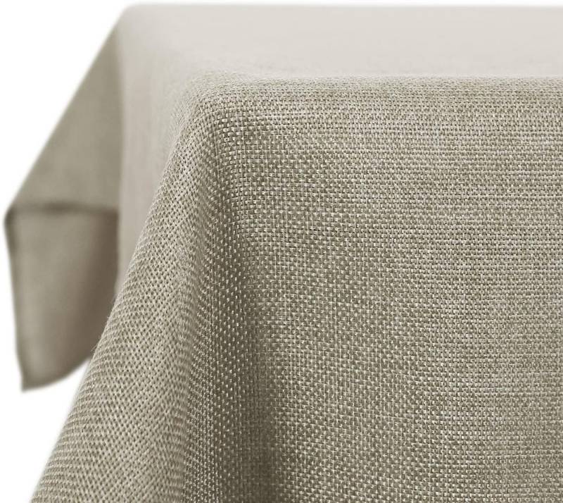 Deconovo Tischdecke Leinenoptik Tischwäsche Wasserabweisend Tischtuch Abwischbar (1er Set, pflegeleichte Tischdecken rechteckige Table Cloth), Lotuseffekt von Deconovo