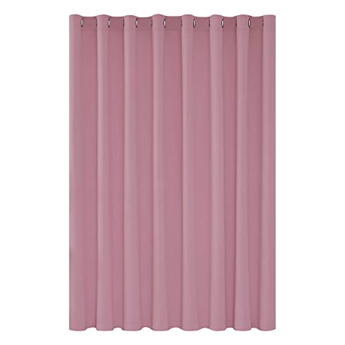 Deconovo Thermogardine Ösen Verdunkelungsgardinen Gardinen Blickdicht Kinderzimmer Dicke Thermovorhang Kälteschutz Thermogardine Hitzeschutz, 214x254 cm(HöhexBreite), Rosa, 1 Stück von Deconovo