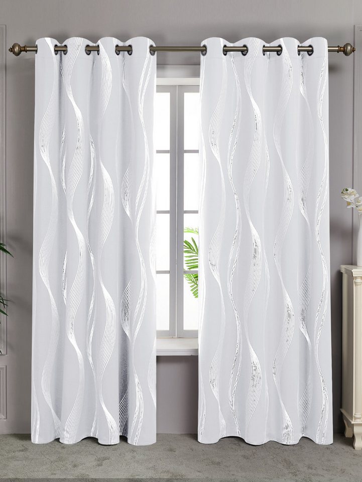 Deconovo Verdunkelungsvorhang Blickdichte Gardinen Wärmeisolierend Thermovorhang mit Ösen, 2er Set, Deconovo Verdunkelungsvorhang Blickdichte Gardinen Wärmeisolierend Thermovorhang mit Ösen, 2er Set, von Deconovo