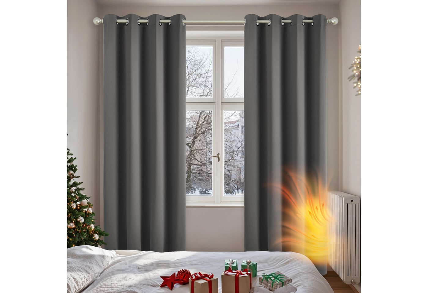 Deconovo Verdunkelungsvorhang Gardinen mit Ösen Blickdichte Vorhang Kälteschutz Schlafzimmer 2er Set, Blackout Curtain einfarbig Thermo Vorhang Verdunkelung Wärmeisolierend Deconovo Verdunkelungsvorhang Gardinen mit Ösen Blickdichte Vorhang Kälteschutz Schlafzimmer 2er Set, Blackout Curtain einfarbig Thermo Vorhang Verdunkelung Wärmeisolierend von Deconovo