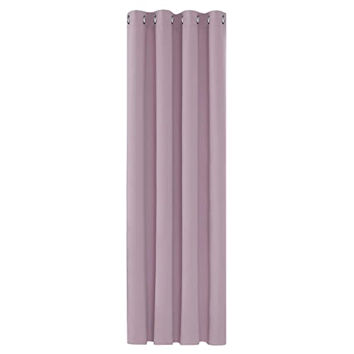 Deconovo Verdunkelungsgardinen Ösenschal Thermo Gardinen Vorhang Blickdicht Dicke Thermogardine Kälteschutz warm Hitzeschutz, 214x132 cm(HöhexBreite), Hellpink, 1 Stück von Deconovo