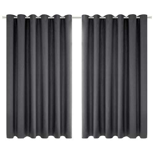 Deconovo Vorhang Blickdicht Ösen Gardinen Kinderzimmer Thermogardine Ösen 183x229 cm Dunkelgrau 2er Set Deconovo Vorhang Blickdicht Ösen Gardinen Kinderzimmer Thermogardine Ösen 183x229 cm Dunkelgrau 2er Set von Deconovo