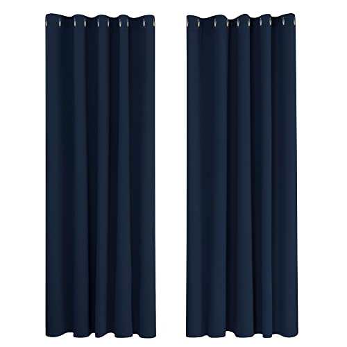 Deconovo Vorhang Blickdicht Verdunkelungsvorhang Ösenvorhang Blickdicht, 229x168 cm(HöhexBreite), Dunkelblau, 2er Set Deconovo Vorhang Blickdicht Verdunkelungsvorhang Ösenvorhang Blickdicht, 229x168 cm(HöhexBreite), Dunkelblau, 2er Set von Deconovo