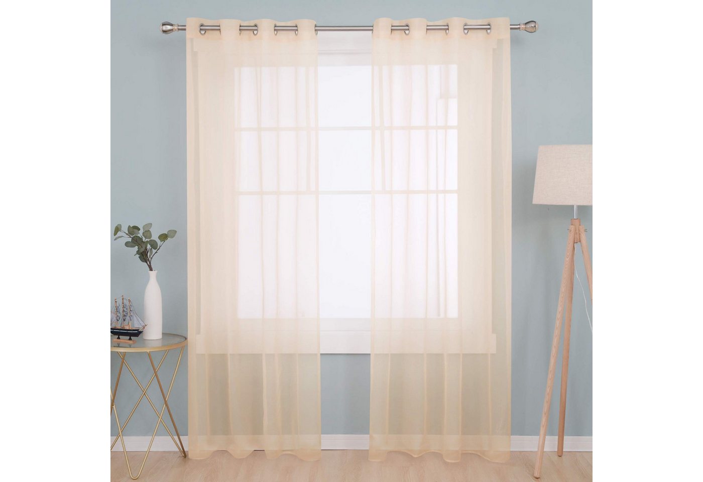Deconovo Vorhang Transparent Voile Gardinen mit Ösen Wohnzimer Ösenvorhang 2er Set, Luftig Modern Store Dekoschals Schlafzimmer einfarbig pflegeleicht Deconovo Vorhang Transparent Voile Gardinen mit Ösen Wohnzimer Ösenvorhang 2er Set, Luftig Modern Store Dekoschals Schlafzimmer einfarbig pflegeleicht von Deconovo