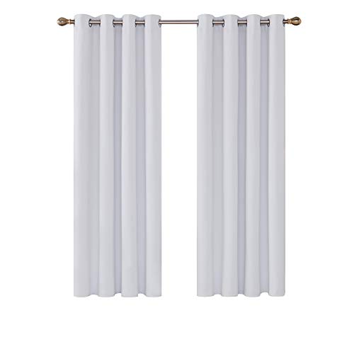 Deconovo Vorhang Verdunkelung Ösen Gardinen Wohnzimmer Gardinen Blickdicht 138x117 cm Weiß Grau 2er Set Deconovo Vorhang Verdunkelung Ösen Gardinen Wohnzimmer Gardinen Blickdicht 138x117 cm Weiß Grau 2er Set von Deconovo