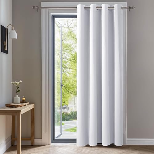 Deconovo Vorhang Verdunkelungsgardine mit Ösen Gardinen Wohnzimmer Vorhang Blickdicht Dicke Thermogardine Kälteschutz Warm Hitzeschutz, 280x140 cm(HöhexBreite), Silber Grau, 1 Stück von Deconovo