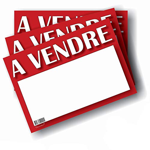 3 Elementen zu verkaufen – selbstklebend – nicht Hartschale – witterungsbeständig – A4 – 29,7 x 21 cm – Panel Immobilien – Wohnung zum Verkauf – Auto zu verkaufen – Entrance/Angebot Verkauf von Decooo.be