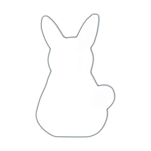 Décopatch AC435O Hase Silhouette S aus Pappmaché, 1,5 x 8 x 12 cm, zum Verzieren, perfekt für Ihre Wohndeko, weiß von Decopatch