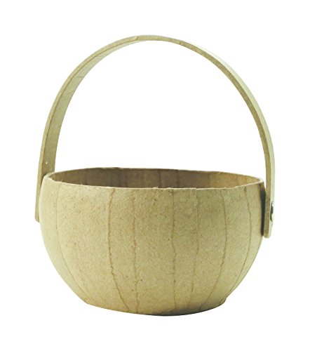 Décopatch AC463O Korb rund S aus Pappmaché, 11 x 10 x 11,5 cm, zum Verzieren, perfekt für Ihre Wohndeko, kartonbraun von décopatch