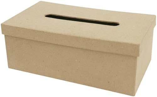 Décopatch AC657O Taschentuchbox M aus Pappmaché, 14 x 25 x 9 cm, zum Verzieren, perfekt für Ihre Wohndeko, kartonbraun Décopatch AC657O Taschentuchbox M aus Pappmaché, 14 x 25 x 9 cm, zum Verzieren, perfekt für Ihre Wohndeko, kartonbraun von Decopatch