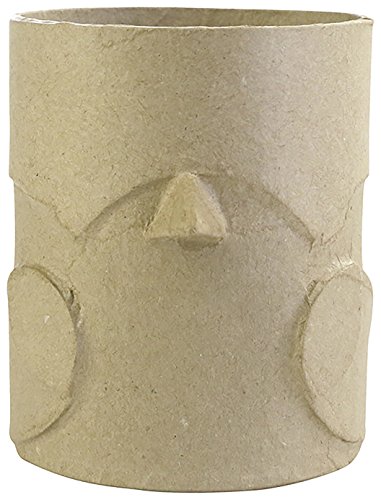 Décopatch AC802C Stifteköcher Vogel (aus Pappmaché, 8 x 10,5 x 10 cm, zum Verzieren und Personalisieren, ideal für Ihre Hausdeko) 1 Stück kartonbraun von Décopatch