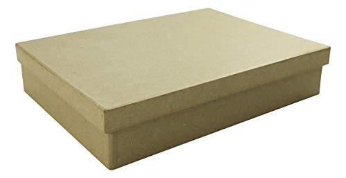 Décopatch BT031O Box flach (aus Pappmaché, für Format A5, 16,5 x 22,5 x 4,5 cm, zum Verzieren, ideal für Ihre Wohndeko) Kartonbraun von Decopatch