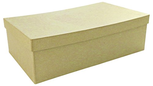 Décopatch BT9011O Box (aus Pappmaché zum Verzieren und Personalisieren, 13,5 x 22 x 5,5 cm) 1 Stück kartonbraun von décopatch