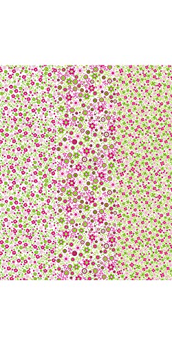 Decopatch C571O Papier, 395 x 298 mm, 3er Pack, grünen/pink blümchen von Decopatch