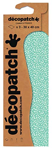 Décopatch C809C - Papier No. 809 Packung mit 3 Blätter, 30 x 40cm, ideal für Ihre Papmachés und Bastelaktivitäten, Blau, 1 Pack von Decopatch