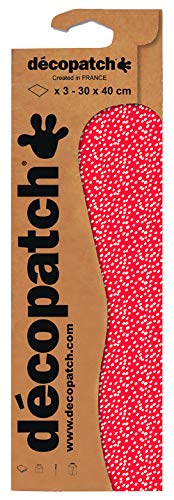 Décopatch C812C - Blisterpackung mit 3 gleichen Bögen, No. 812, 30x40cm, 1 Pack von Décopatch