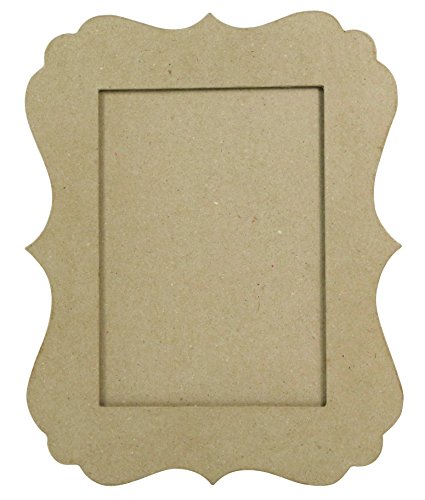 Décopatch CD014O Wandrahmen (aus Pappmaché zum Verzieren und Personalisieren, rechteckig, 20 x 25 cm, ideal für Ihre Bilder 12 x 17 cm, einfach zum Aufhängen, mit Haken) 1 Stück kartonbraun von Decopatch