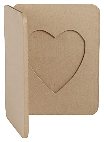 Décopatch CD030C - Rahmen aus Pappmaché in Herzform, einfach zum Verzieren, Kartonbraun, 1 Stück von Maildor