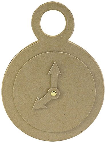 Décopatch AC800C Wanduhr Alice in Wunderland (aus Pappmaché, zum Verzieren und Personalisieren, 3 x 15 x 20,5 cm, ideal für Ihre Hausdeko) 1 Stück kartonbraun von décopatch