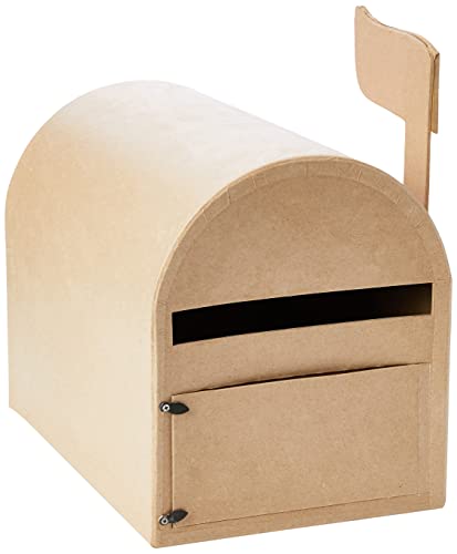 Décopatch EV001O Briefkasten (aus Pappmaché zum Verzieren und Personalisieren, 29 x 19 x 23 cm) 1 Stück kartonbraun von décopatch