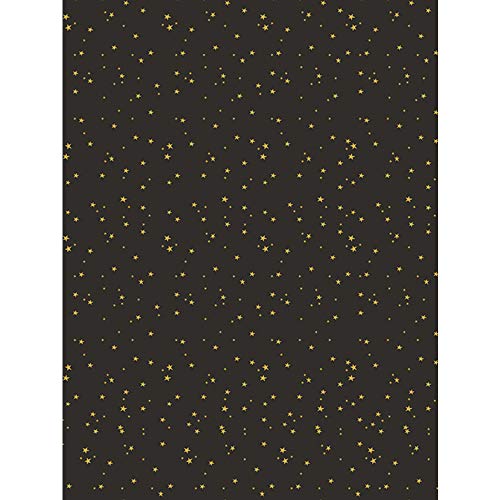 Décopatch FDA778C Papier No. 778 Packung mit 20 Blätter (395 x 298 mm, ideal für Ihre Papmachés) schwarz gold, Sterne von Decopatch