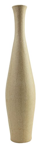 Décopatch HD013O Blumenvase Freesia aus Pappmaché, 6 x 6 x 29,5 cm, wasserfest zum Verzieren perfekt für Ihr Wohndeko, Kartonbraun von Decopatch