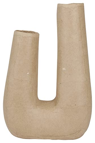 Décopatch HD085C - Doppelvase aus Pappmaché, 25cm, Kartonbraun, einfach zum Verzieren, 1 Stück von Décopatch