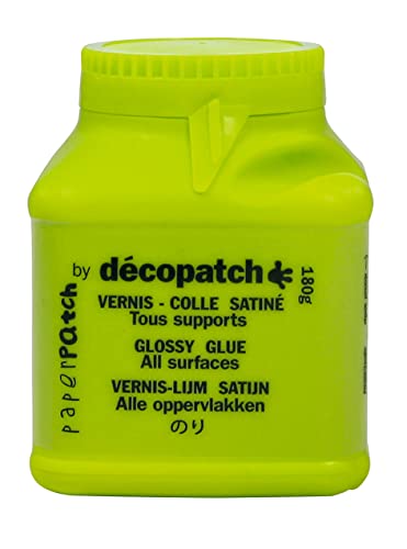 Decopatch Kleber, 180 g, Durchsichtig, Wasserdicht, Bastelkleber von décopatch
