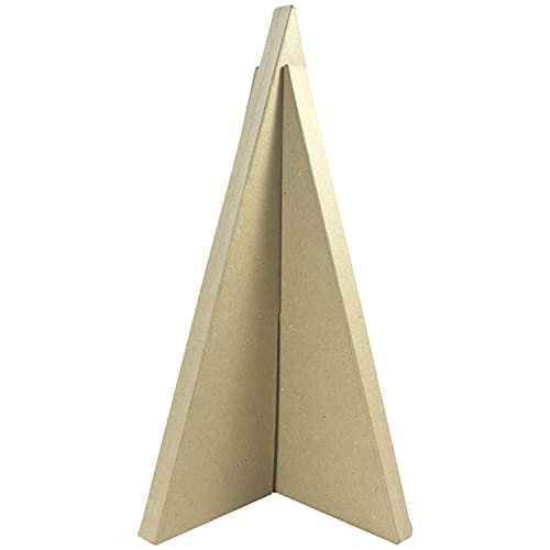 Decopatch Décopatch NO031C Weihnachtsbaum (aus Pappmaché zum Verzieren und Personalisieren, abstrakt, modern, ideal für Hausdeko, 39 x 39 x 50,5 cm) 1 Stück kartonbraun von Decopatch