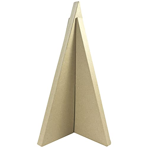 Décopatch NO031C Weihnachtsbaum (aus Pappmaché zum Verzieren und Personalisieren, abstrakt, modern, ideal für Hausdeko, 39 x 39 x 50,5 cm) 1 Stück kartonbraun von Decopatch