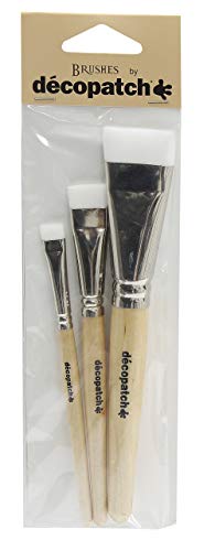 Décopatch PACK3PCO Nylonpinsel (7 x 23,5 cm, perfekt für glatte Untergründe) 3er Pack von Décopatch