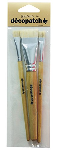 Décopatch PACKPCSOIEO Pinsel Seide (7 x 23,5 cm, speziel für unebene Untergründe) 3er Pack von décopatch