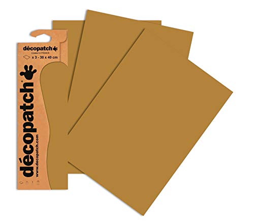 Décopatch Papier No. 229 (gold Uni, 395 x 298 mm) 3er Pack von décopatch