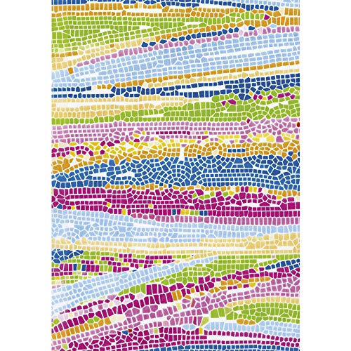 Décopatch Papier No. 506 Packung mit 20 Blätter (395 x 298 mm, ideal für Ihre Papmachés) bunt, mosaik von décopatch