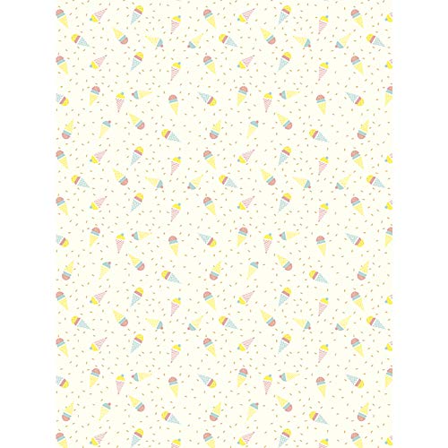Décopatch Papier No. 784 Packung mit 20 Blätter (395 x 298 mm, ideal für Ihre Papmachés) gelb, eiscream von Décopatch