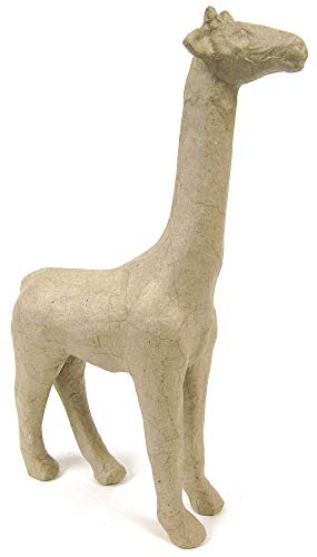 Décopatch SA102O Träger S aus Pappmaché, Giraffe, 19 x 7 x 28 cm, zum Verzieren, Kartonbraun von Decopatch