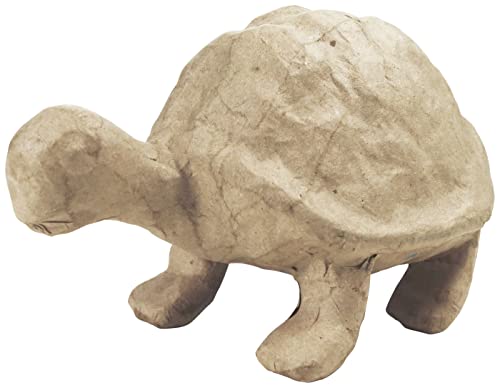 Décopatch SA122O Träger S aus Pappmaché, Schildkröte, 16 x 9,5 x 10 cm, neues Design, zum Verzieren, Kartonbraun von Decopatch