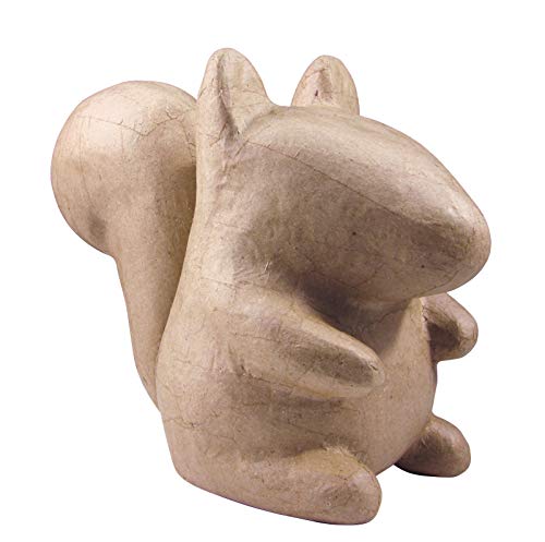 Décopatch SA158O - Figur aus Pappmaché Totemtier, Eichhörnchen, 12cm, Format S, zum Bekleben, 1 Stück von Decopatch