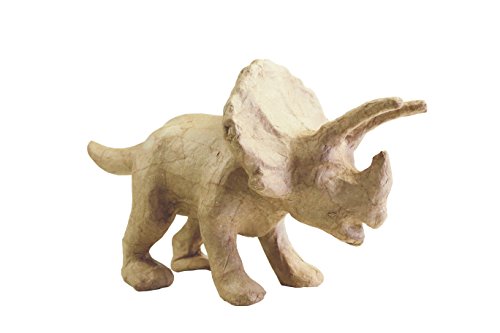 Décopatch SA181O Träger S aus Pappmaché, Triceratops, 29 x 12 x 15.5 cm, zum Verzieren, Kartonbraun von Decopatch