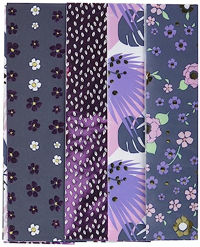 Decopatch TD893C - Packung mit 4 Blatt 40x60 cm, Nr. 893 Texture-Papier, Foil-Effekt, praktisch und einfach zum Verwenden, ideal für Ihre Pappmachés und Bastelprojekte, 1 Pack, Flower Therapy von décopatch