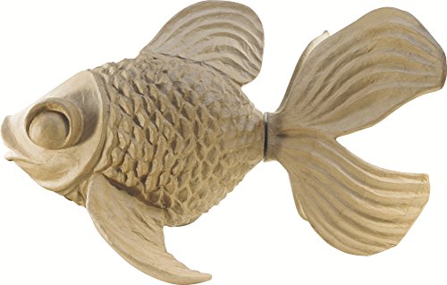 Décopatch XLA26O Träger XL aus Pappmaché, Fisch in 3D, 100 x 66 x 57 cm, zum Verzieren, Kartonbraun von Decopatch